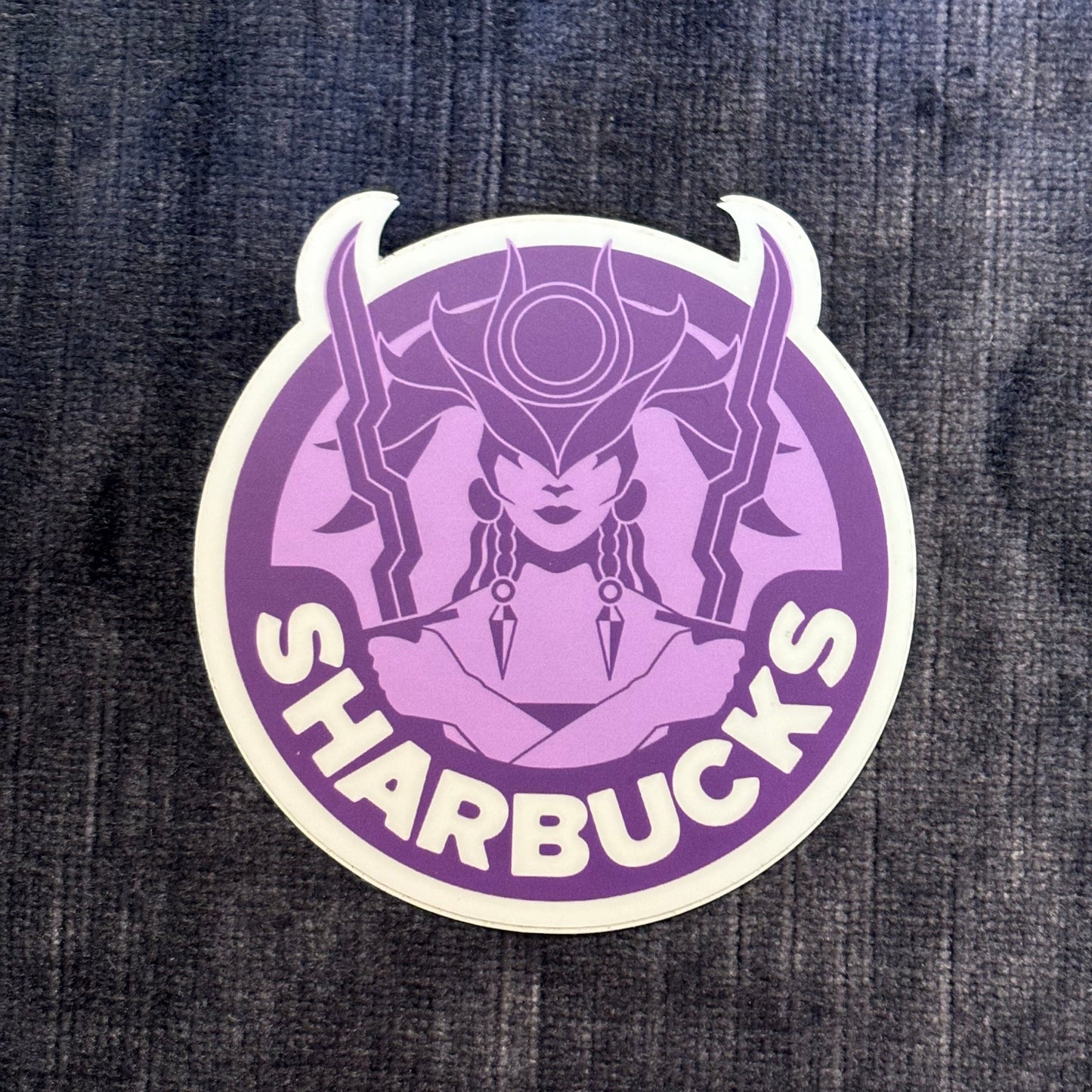 Sharbucks Vinyl Sticker – Brewed in Darkness by the Lady of Loss