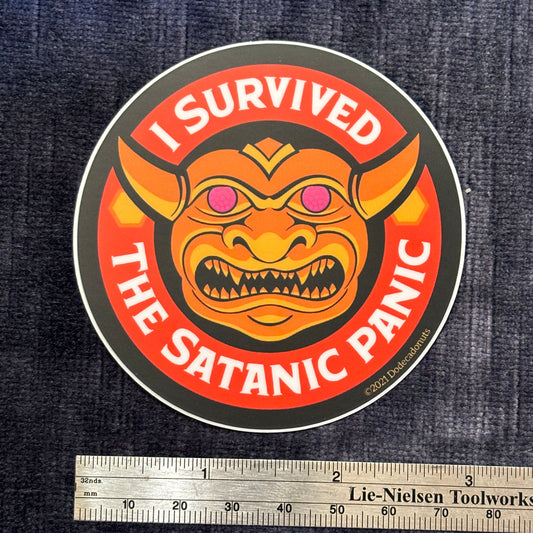 I Survived the Satanic Panic Vinyl Sticker — Nostalgia Meets Statement-Making