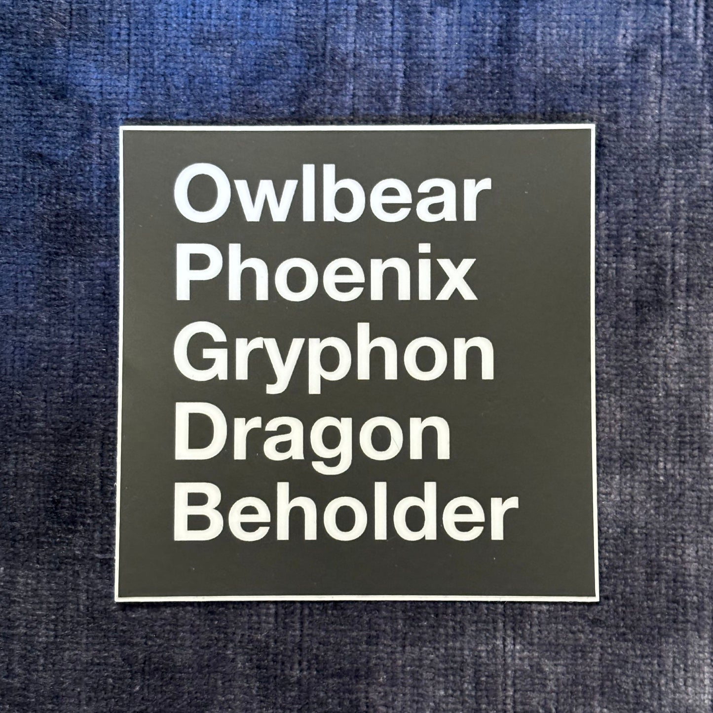 Classic D&D Monsters Vinyl Sticker – Quintessential Fantasy Beastiary