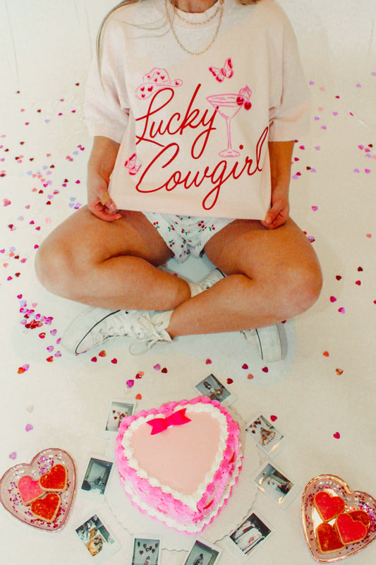 Underground Original Design: Lucky Cowgirl Boxy Cotton TShirt