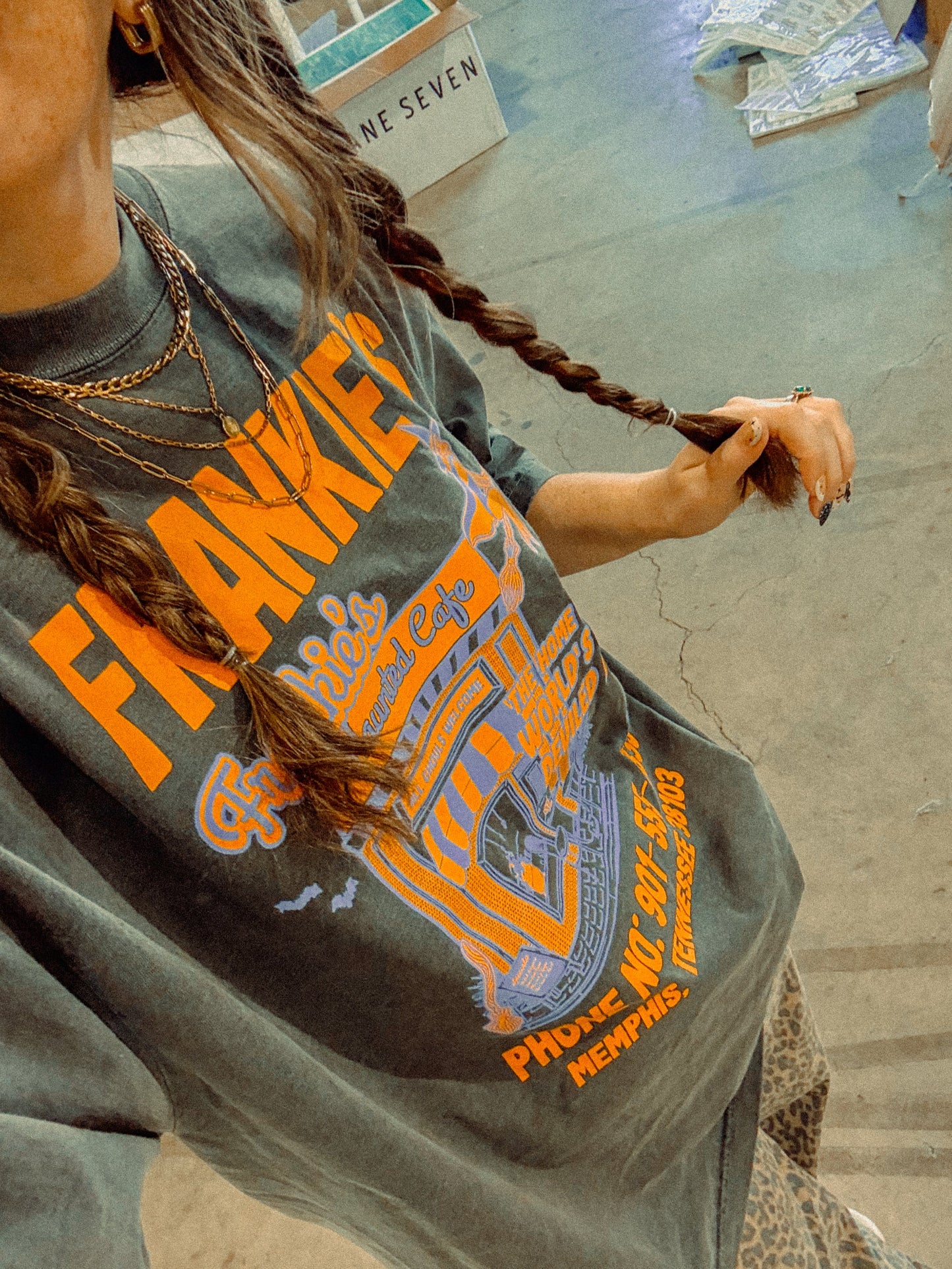 Underground Original Design: Frankie's Haunted Cafe Boxy Oversized TShirt