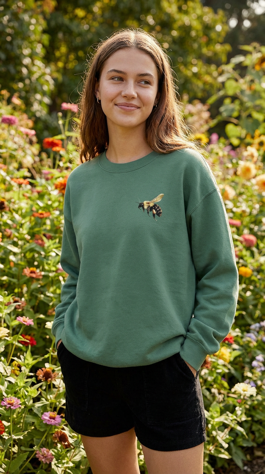 Bee and Butterfly Habitat Fund, Moss Apparel Crewneck Sweatshirt