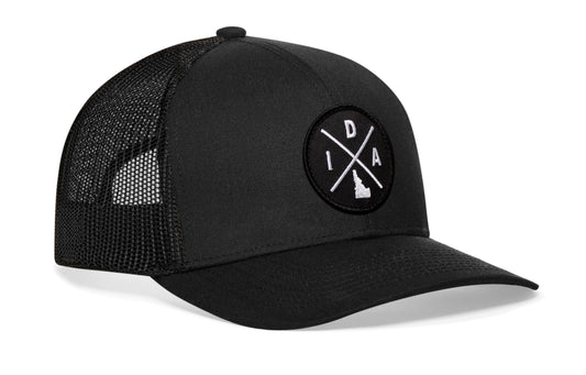 Idaho Trucker Hat  |  Black IDA X Snapback