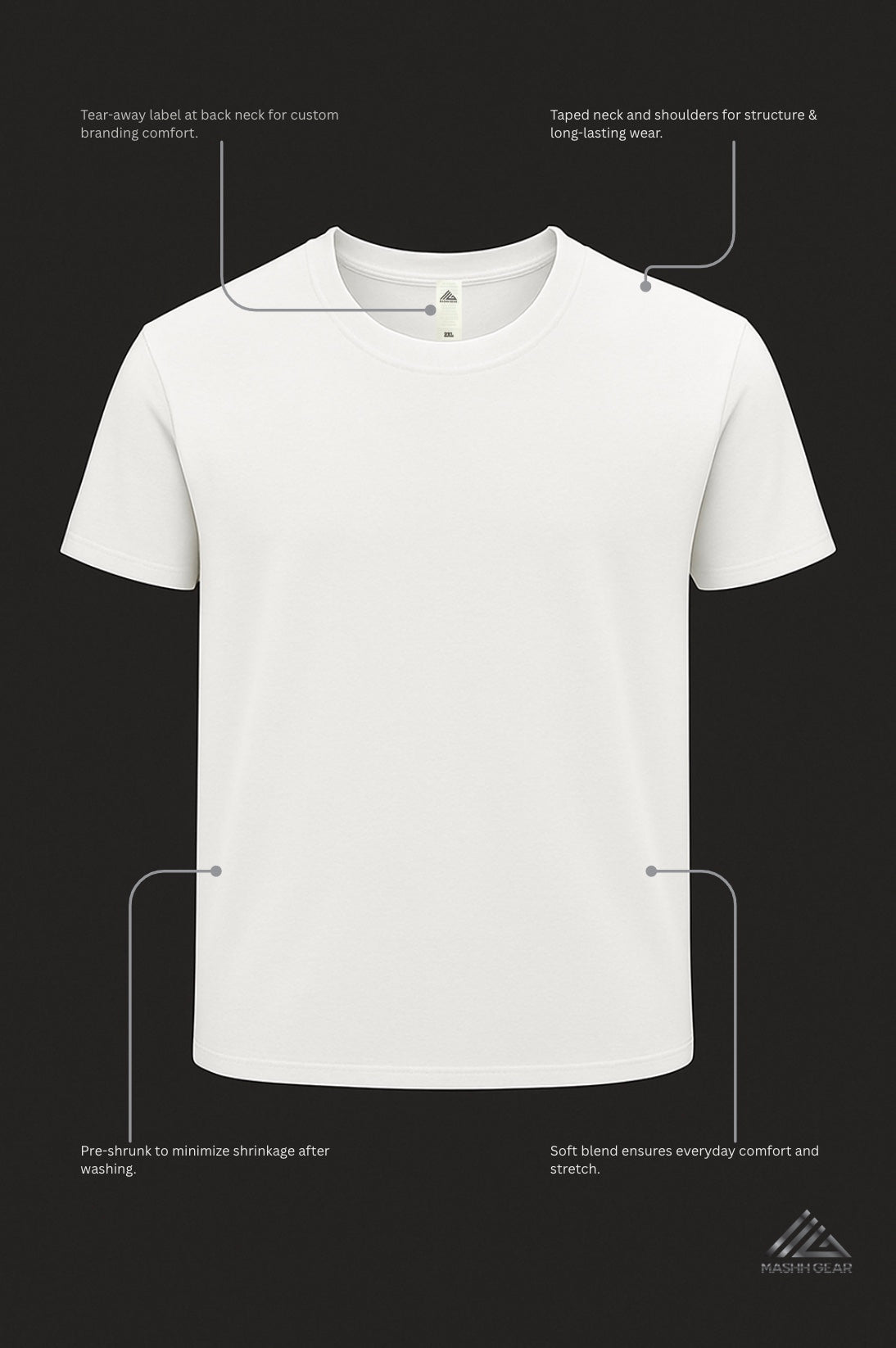 3-Pack Extra Soft Medium Weight Short Sleeve T-Shirts – Mashh Gear