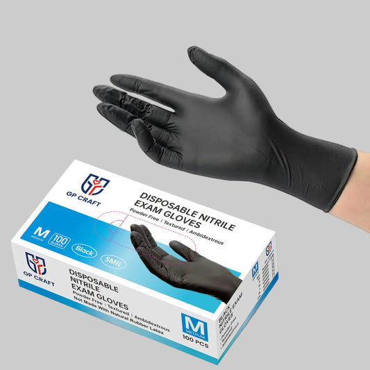 4mil Black and 4mil Pink Disposable Exam Nitrile Gloves 1,000pcs per Case