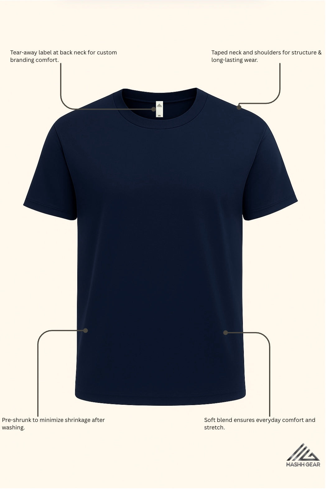 3-Pack Extra Soft Medium Weight Short Sleeve T-Shirts – Mashh Gear