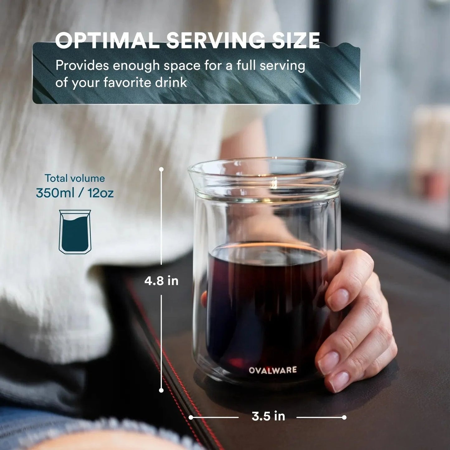 Double Wall Coffee Tasting Glass - 350mL/12oz