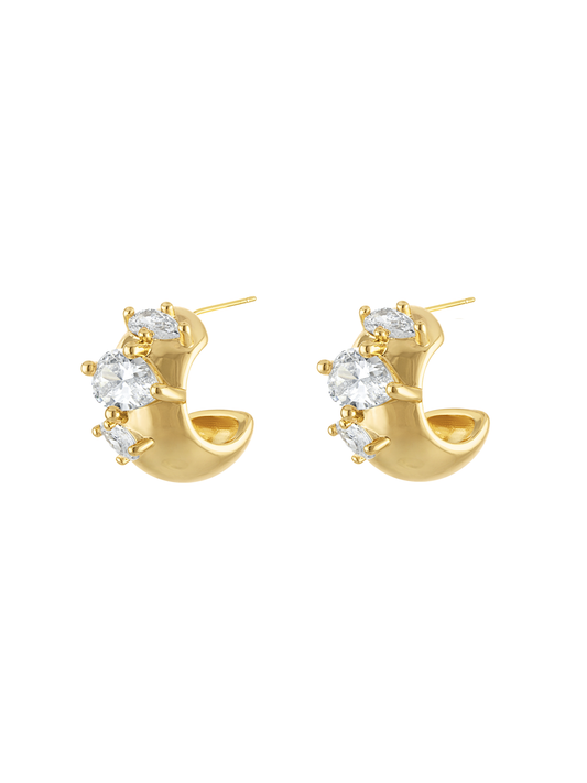 Indie Marquise Hoop Earring