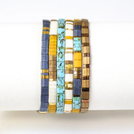 JOURNEY- 6 Tila Bead Bracelet Stack Mack & Rex