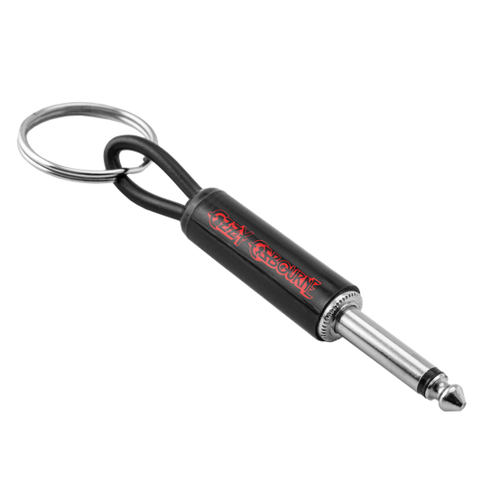 Ozzy Red Logo Guitar Plug Keychain