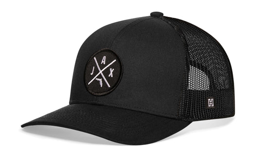 Jacksonville Trucker Hat  |  Black JAX X Snapback
