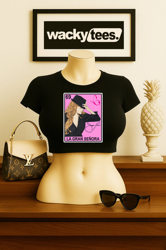 Jenni Rivera La Gran Senora Loteria Mexican Bingo Graphic Tee Shirt