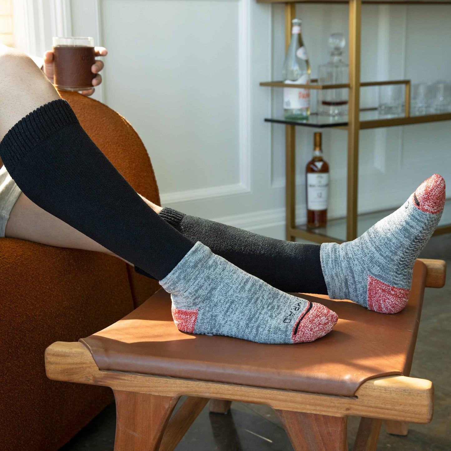 CozyGrip Compression Slipper Socks - Black