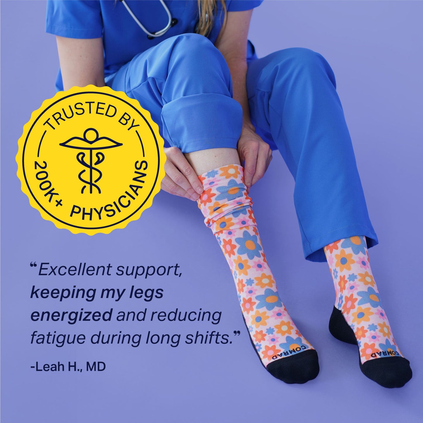 Cute Compression Socks – Floral