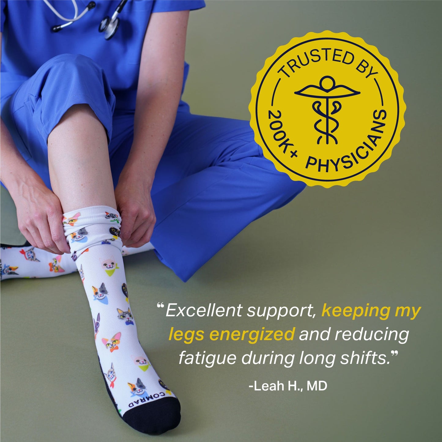 Cute Compression Socks – Cat