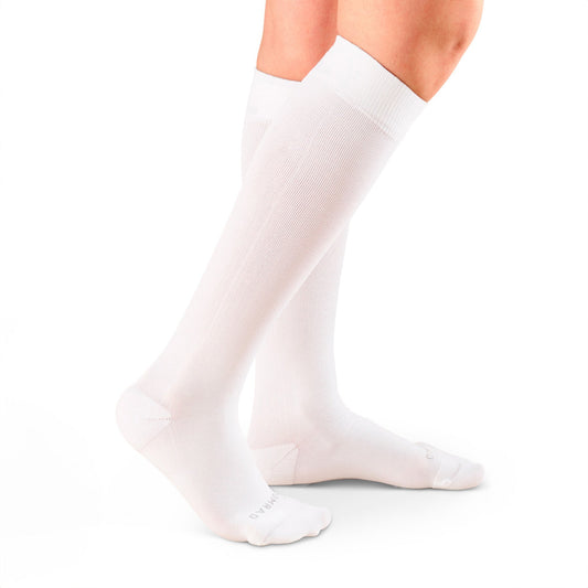 Knee-High Compression Socks – Solid White