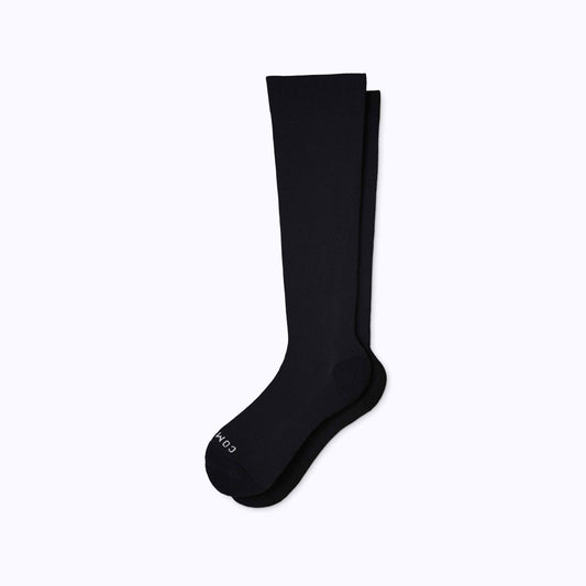 Knee-High Compression Socks – Solid Black (20-30 mmHg)