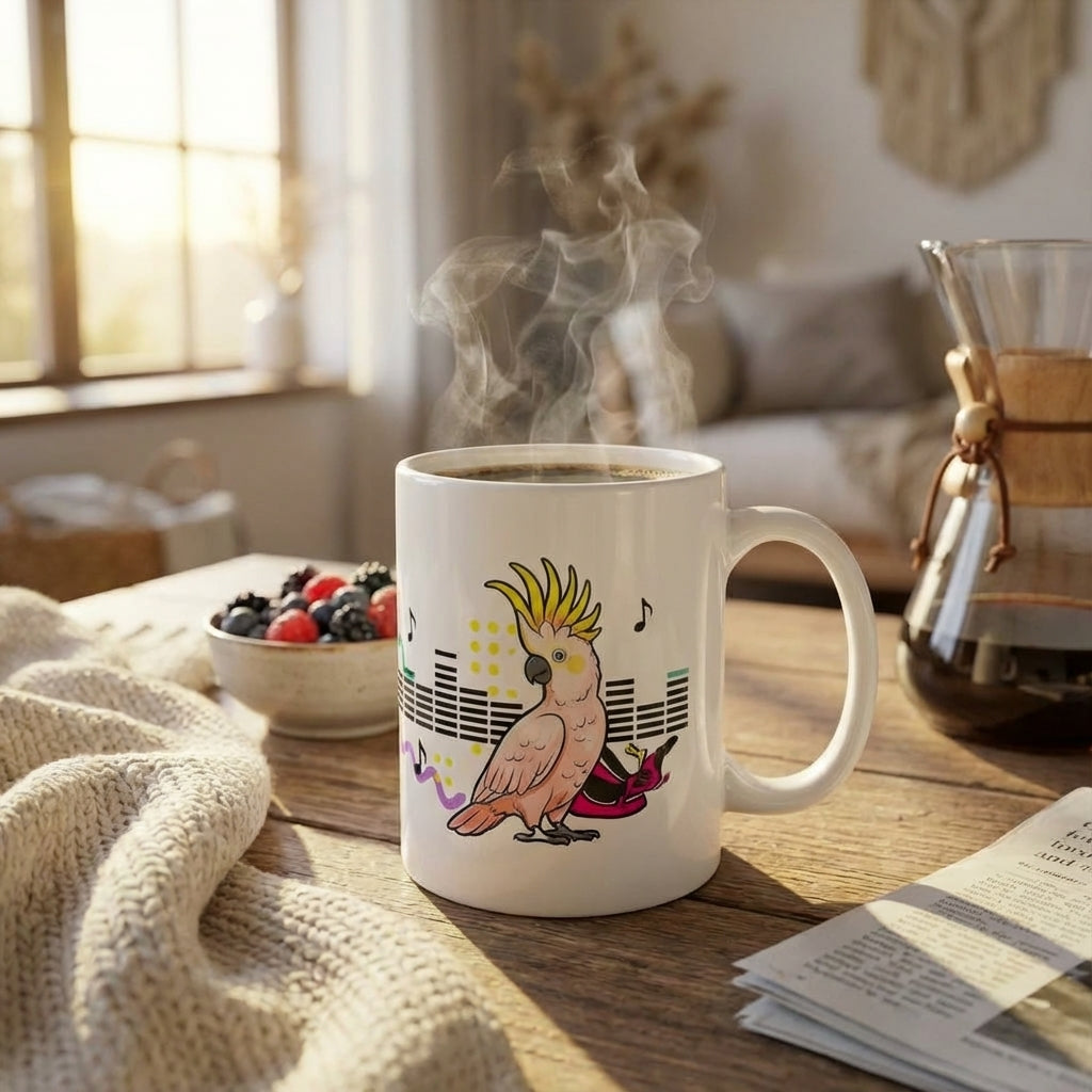 Karaoke Club Cockatoos - Boombox Blaster - 15oz Mug