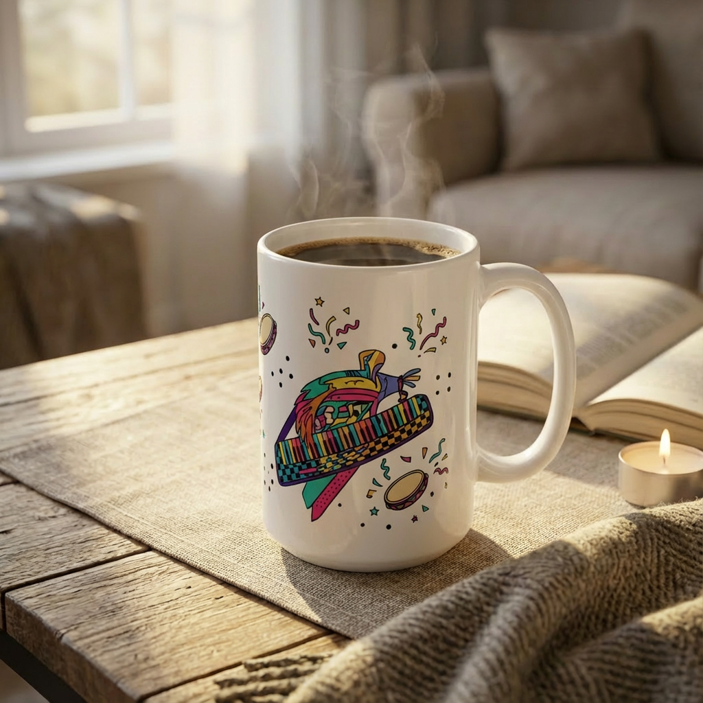 Karaoke Club Cockatoos - Keytar Hero - 15oz Mug