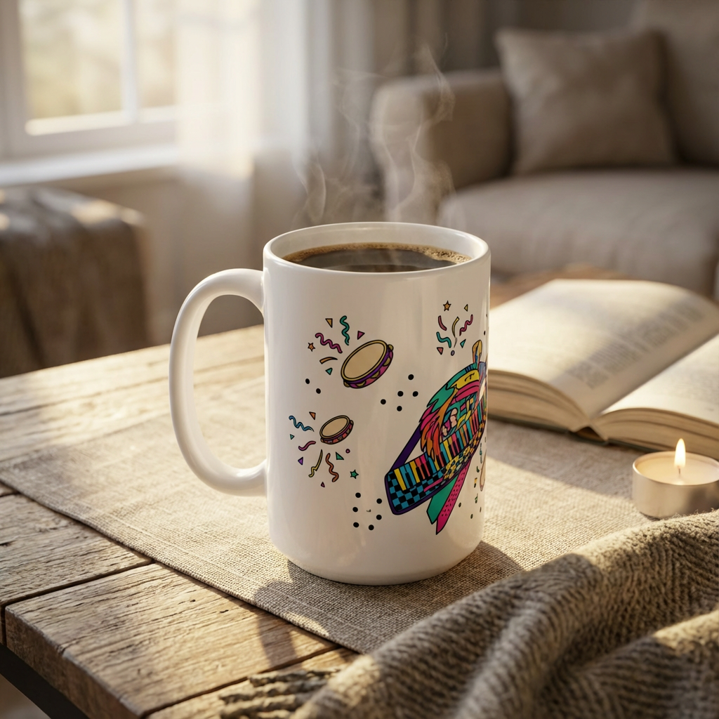 Karaoke Club Cockatoos - Keytar Hero - 15oz Mug