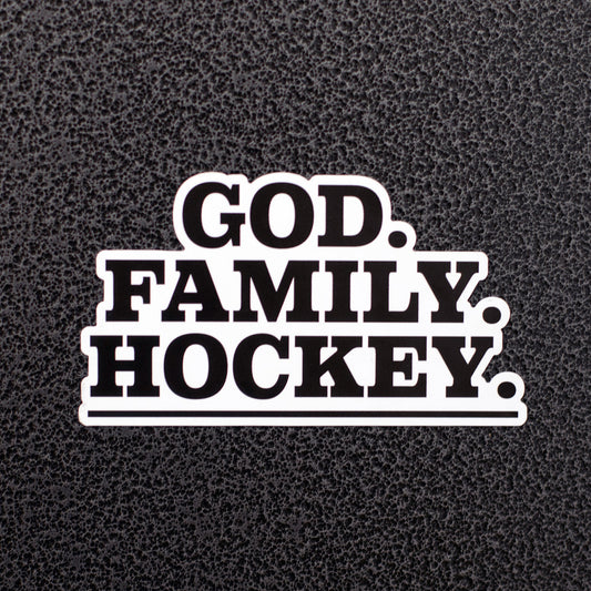 God Family Hockey Car Magnet