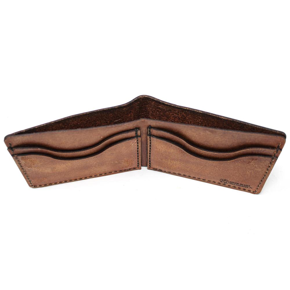 Handcrafted Mallard Retrieved Leather Bill Fold Wallet - Made to Order in USA