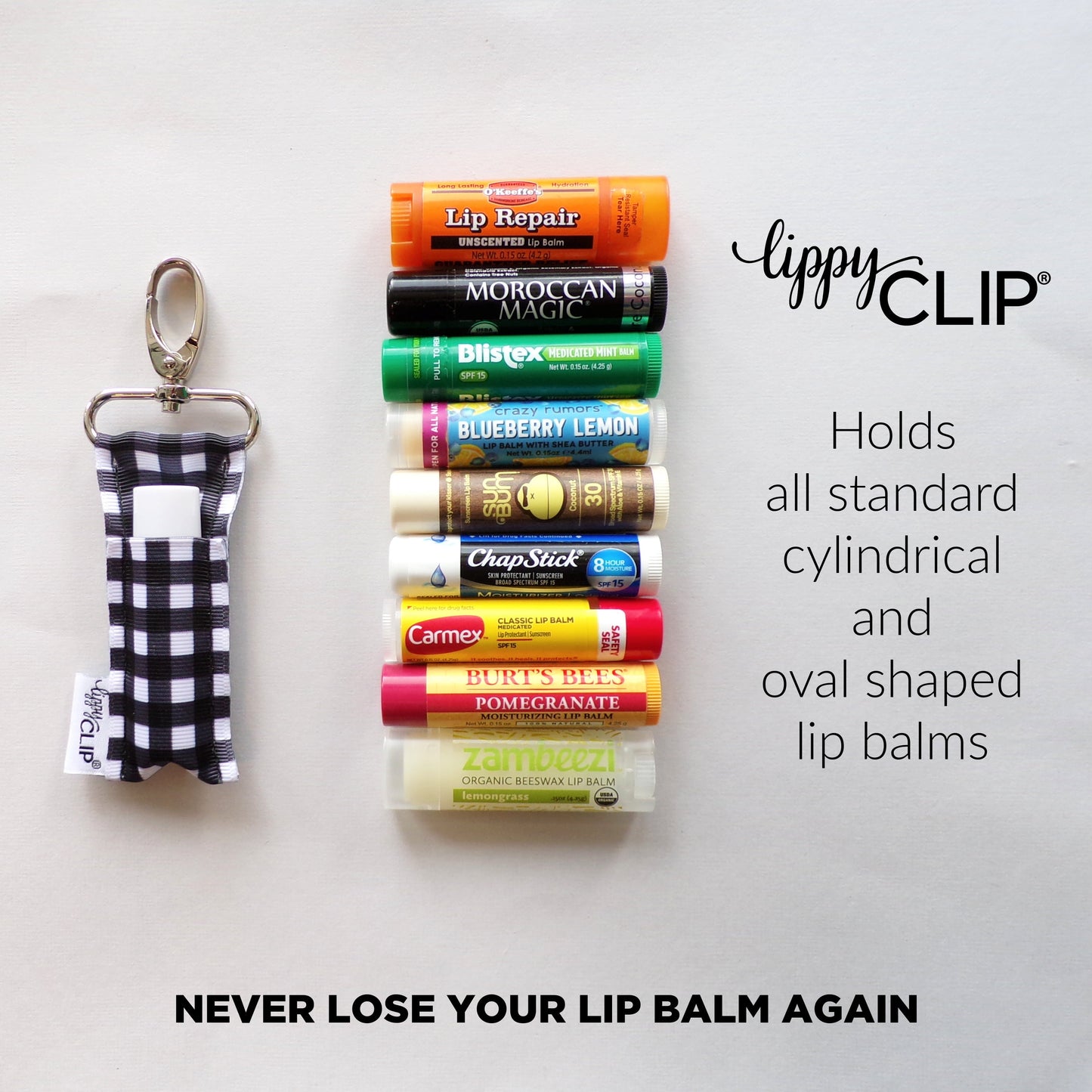 Feminine Floral LippyClip® Lip Balm Holder