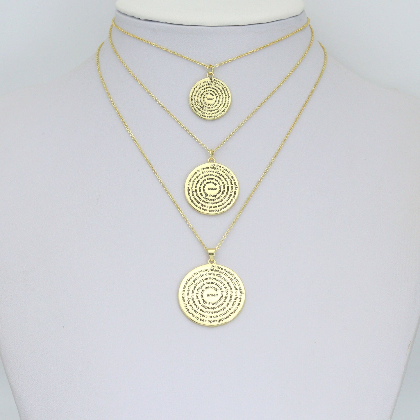 Lord’s Prayer medallion Charm Pendant, Sku#LK1283