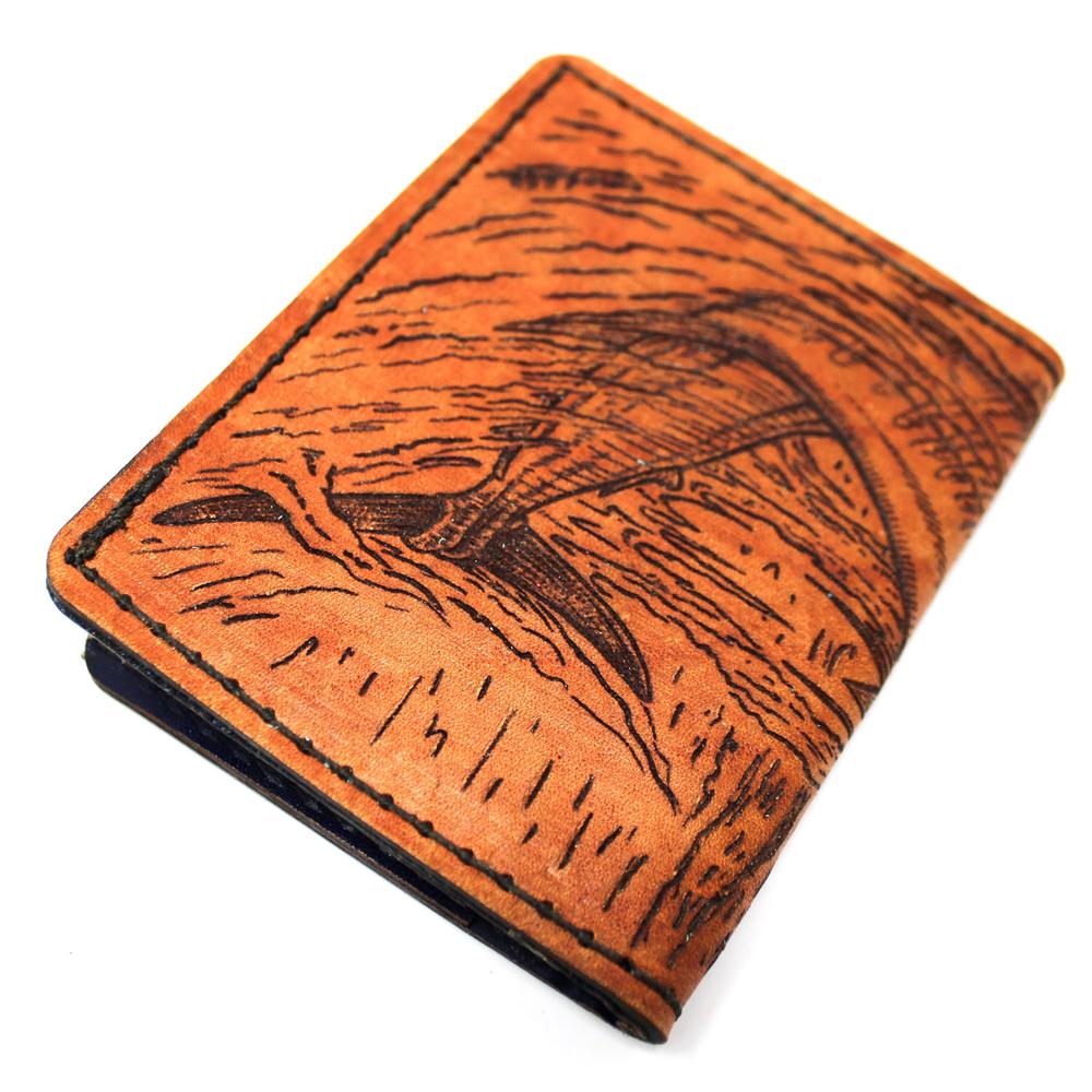 Handcrafted Leather Original Mens Wallet - Blue Marlin