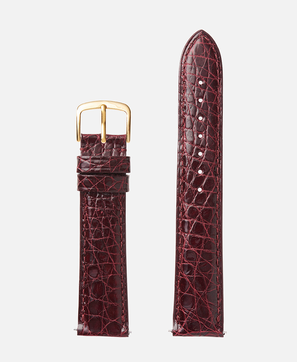 Burgundy Genuine Crocodile | h2001
