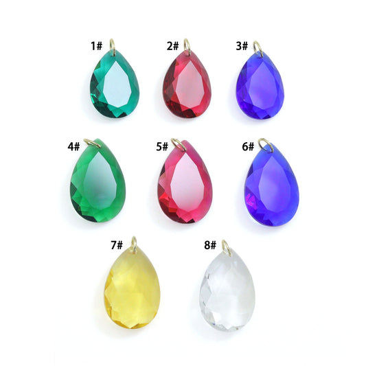 Aurora Teardrop Crystal Collection, Crystal Teardrop Shape Pendant, Stone charm, Sku#LX970