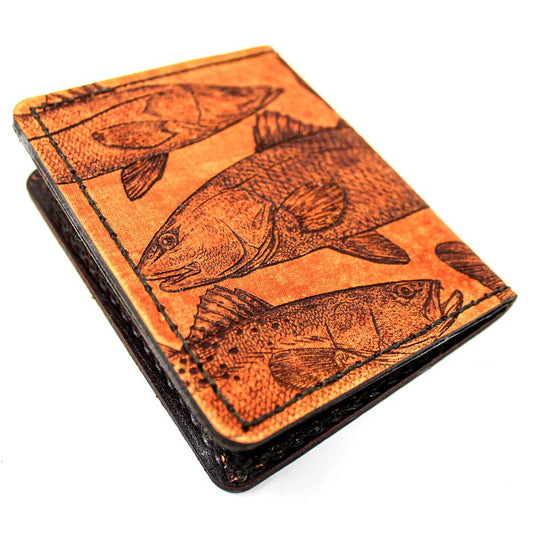 Handcrafted Leather Original Mens Wallet -  FL Inshore Slam