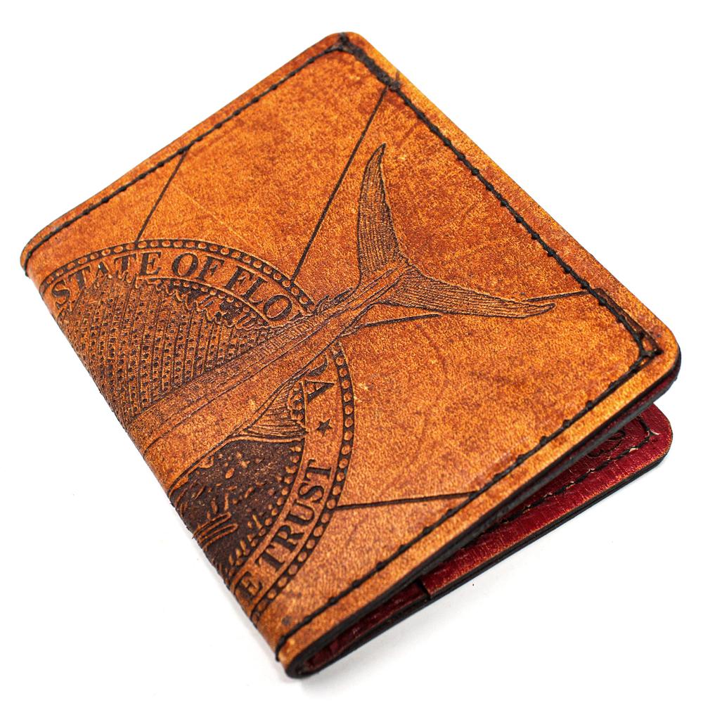 Handcrafted Leather Original Mens Wallet -  FL Flag Sailfish