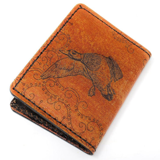 Handcrafted Leather Original Mens Wallet -  Duck Hunt