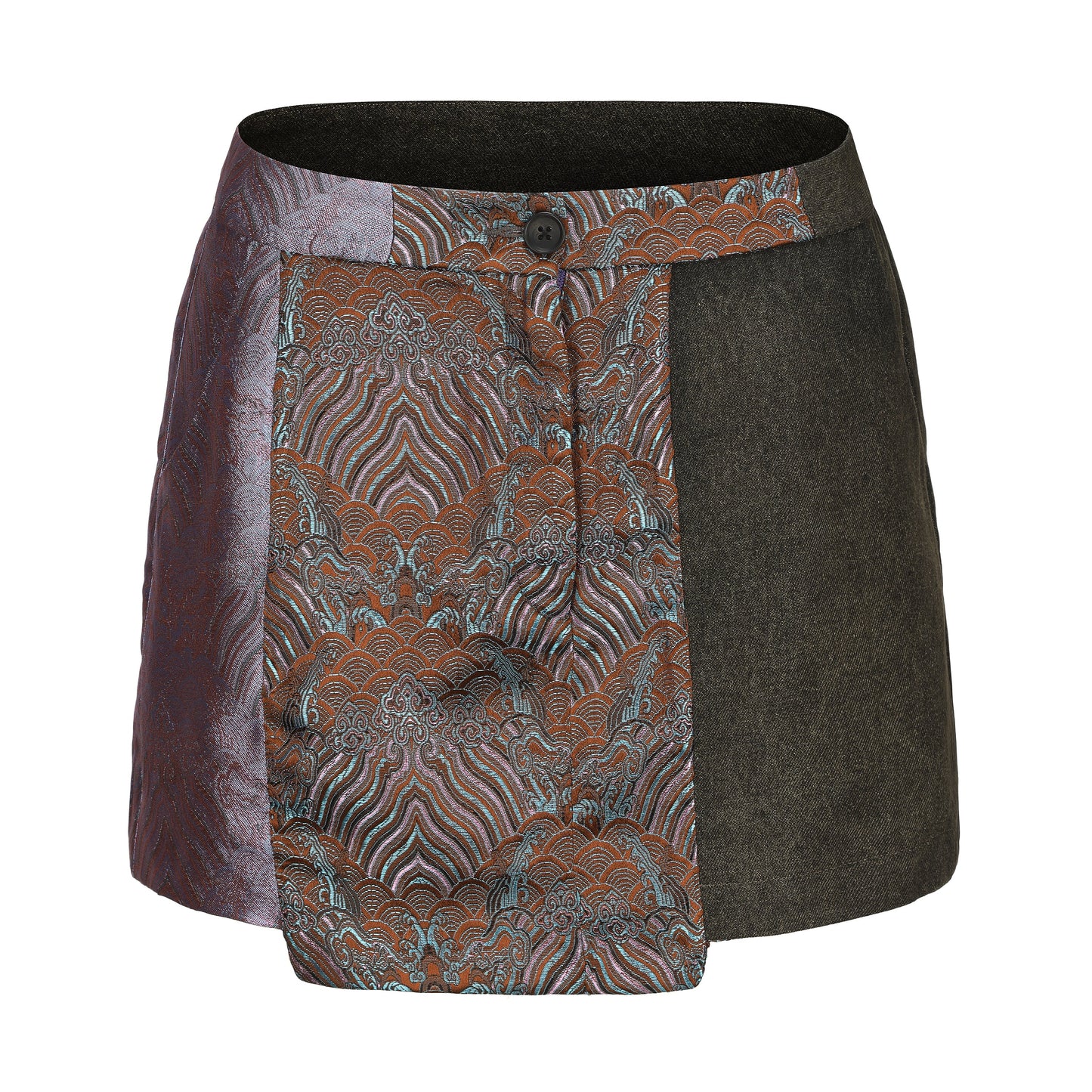 Dan Denim Patch Mini Skirt