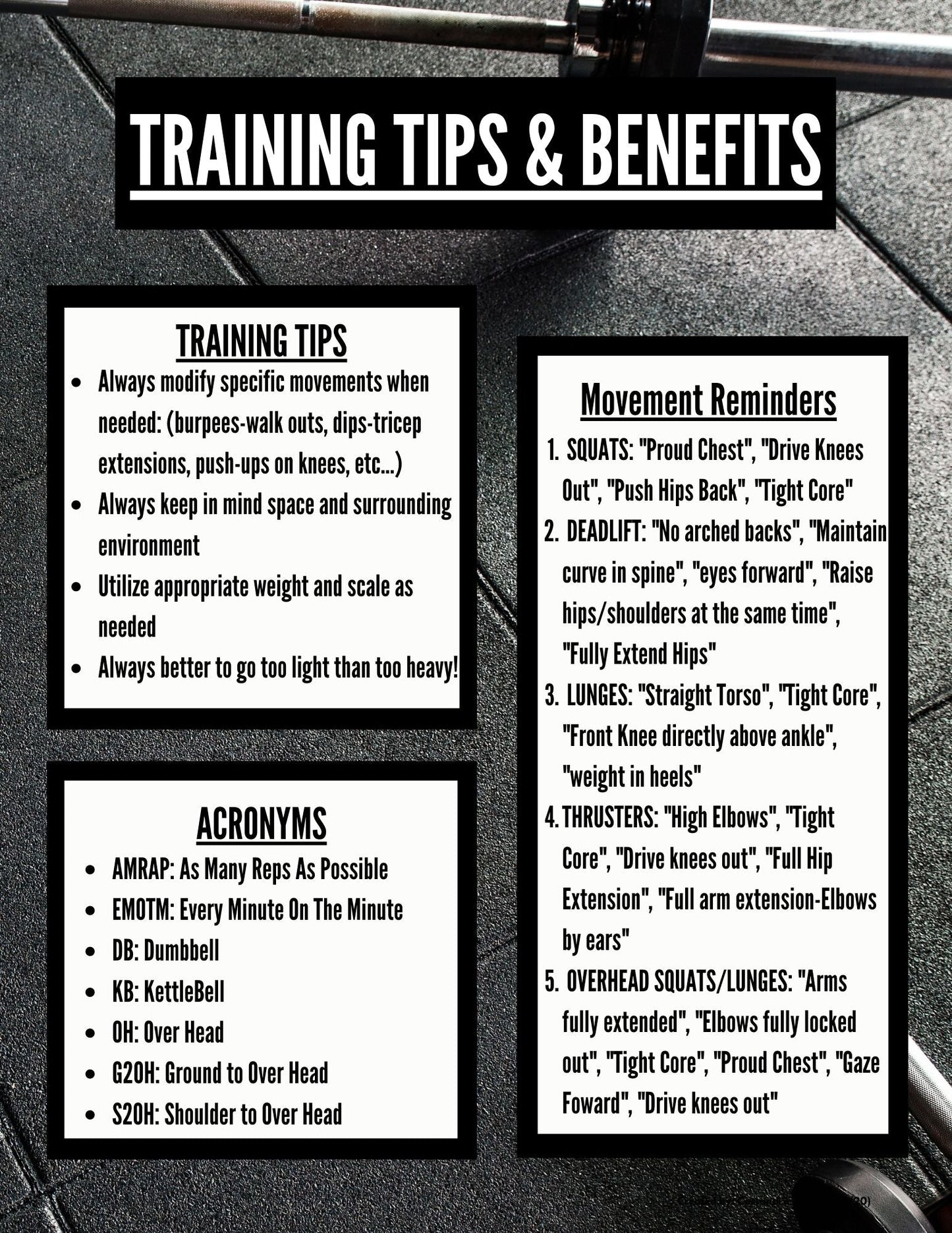 CIRCUIT TRAINING GUIDE