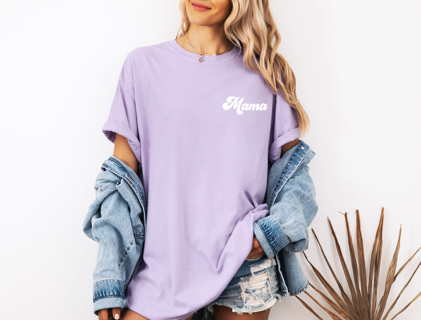 Mama Comfort Colors Graphic Tees (Groovy Left Chest)