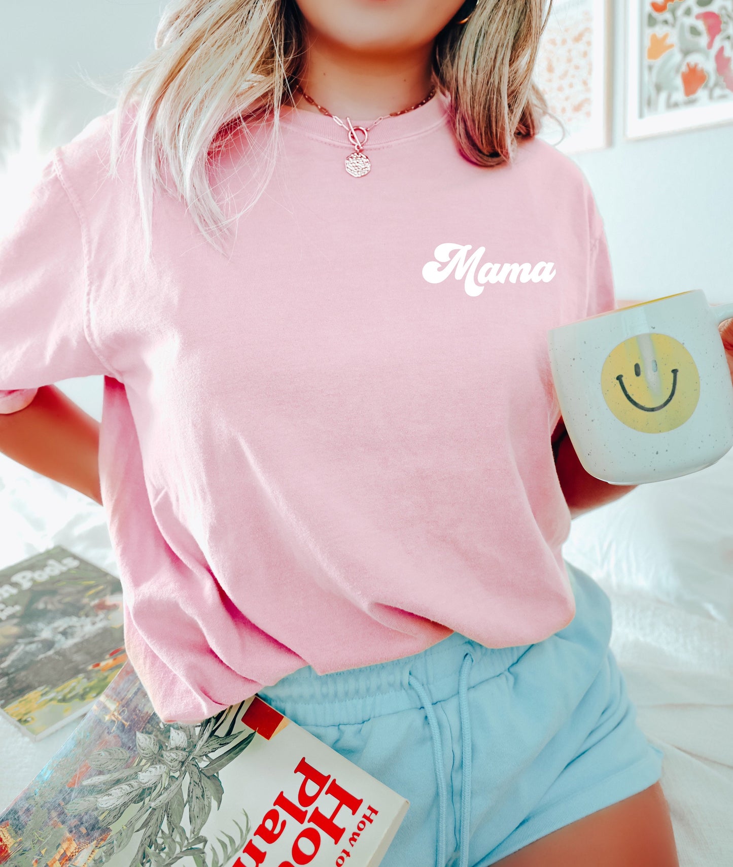 Mama Comfort Colors Graphic Tees (Groovy Left Chest)
