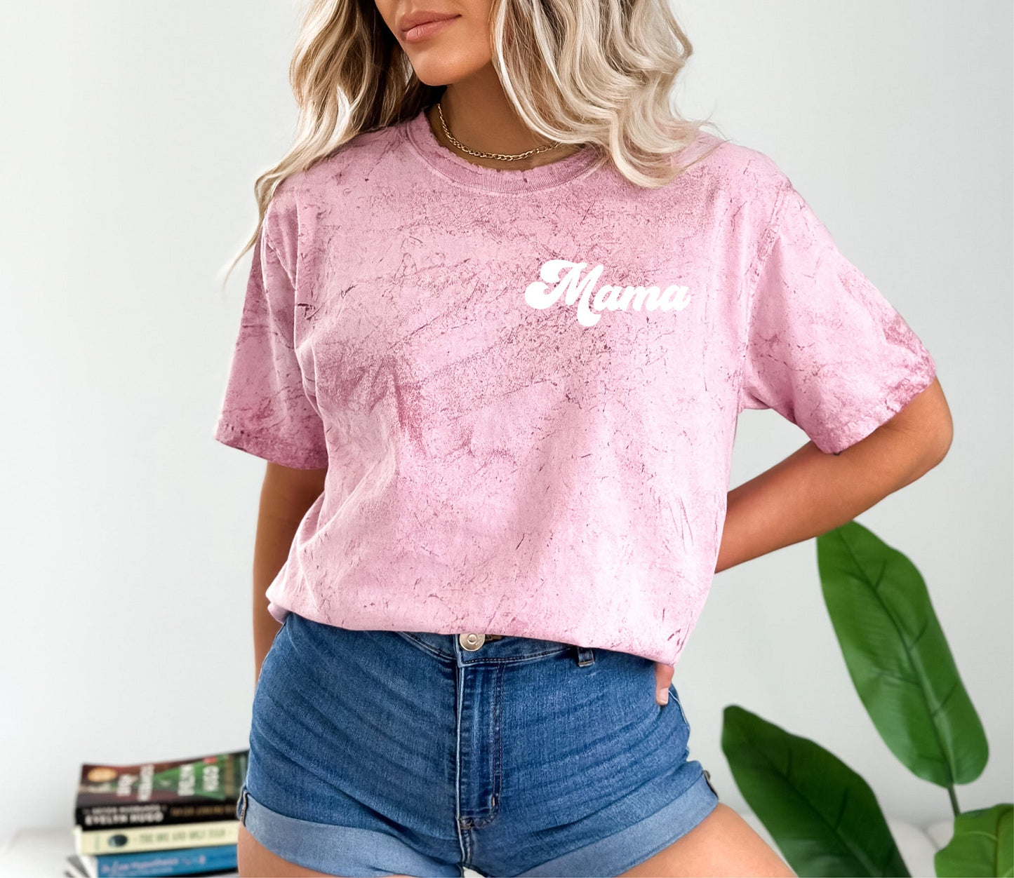 Mama Comfort Colors Graphic Tees (Groovy Left Chest)