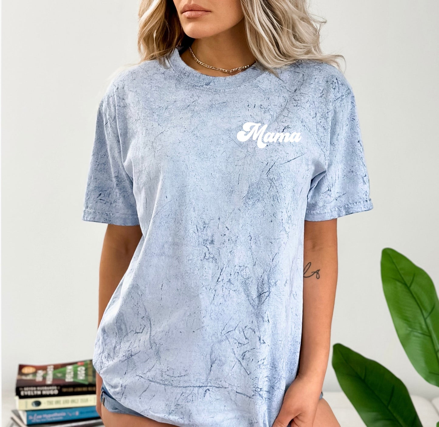 Mama Comfort Colors Graphic Tees (Groovy Left Chest)