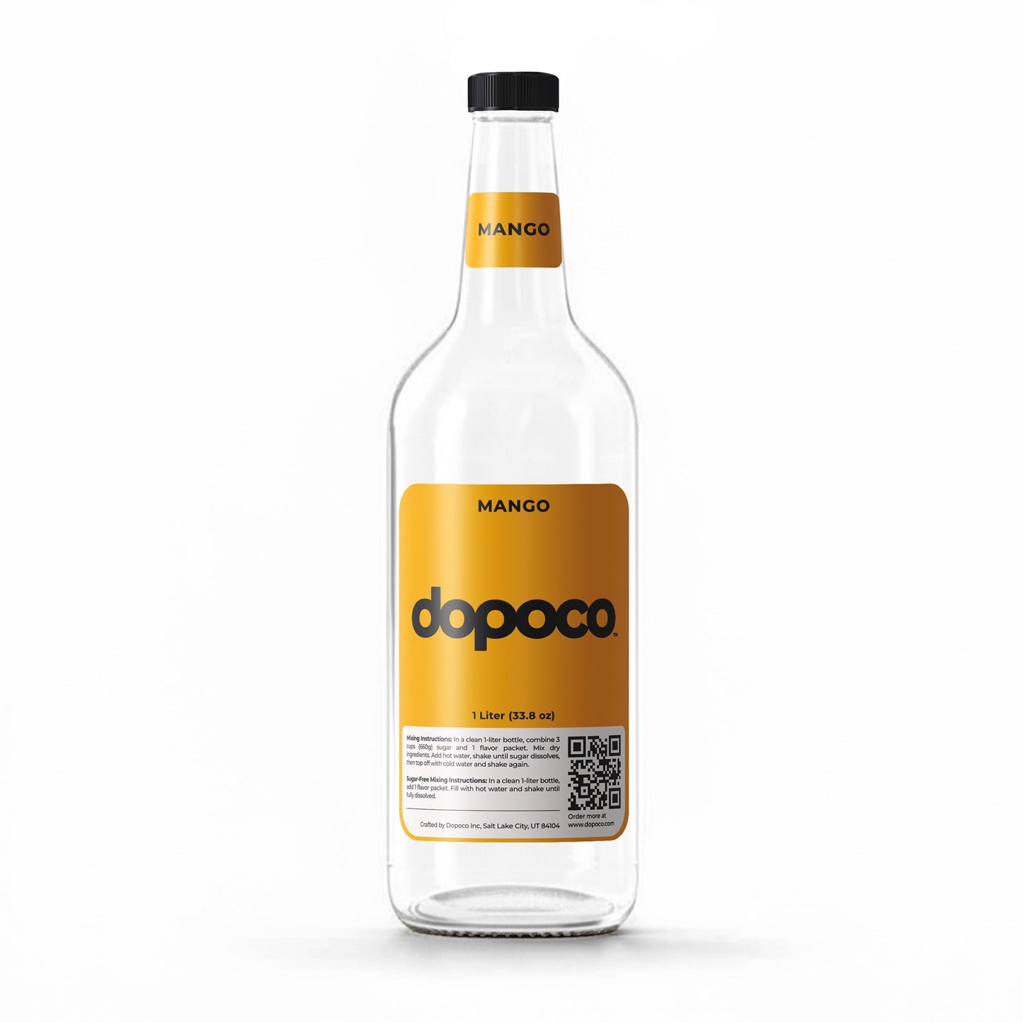 Glass Bottle - 1 Labeled Bottle with Cap