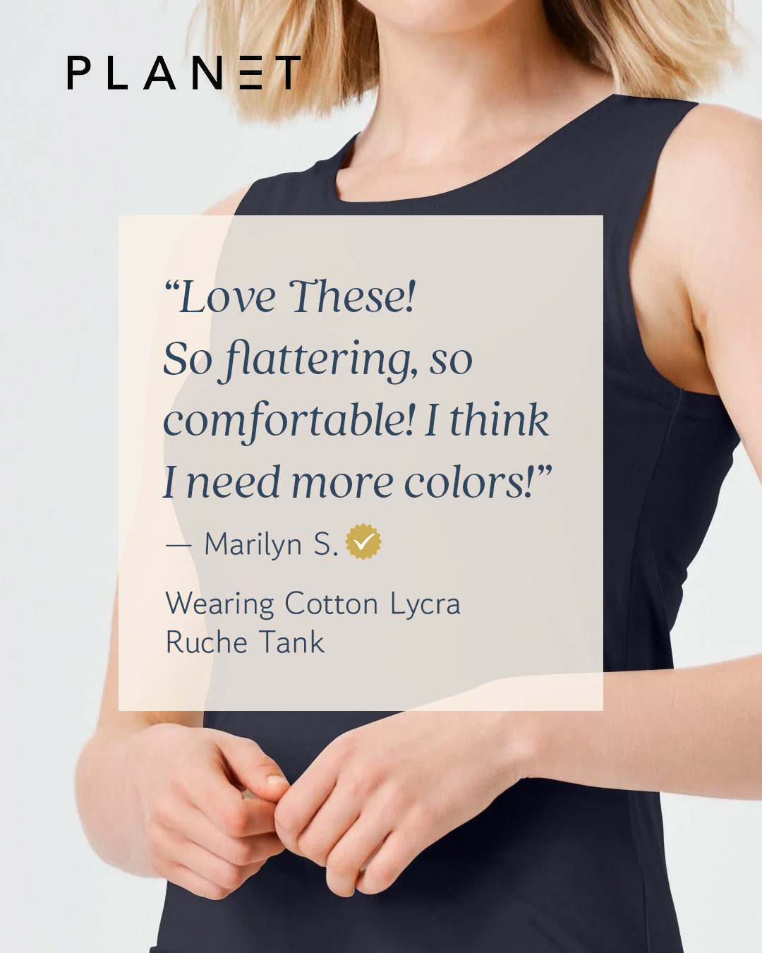 Cotton Lycra Ruche Tank - Walnut