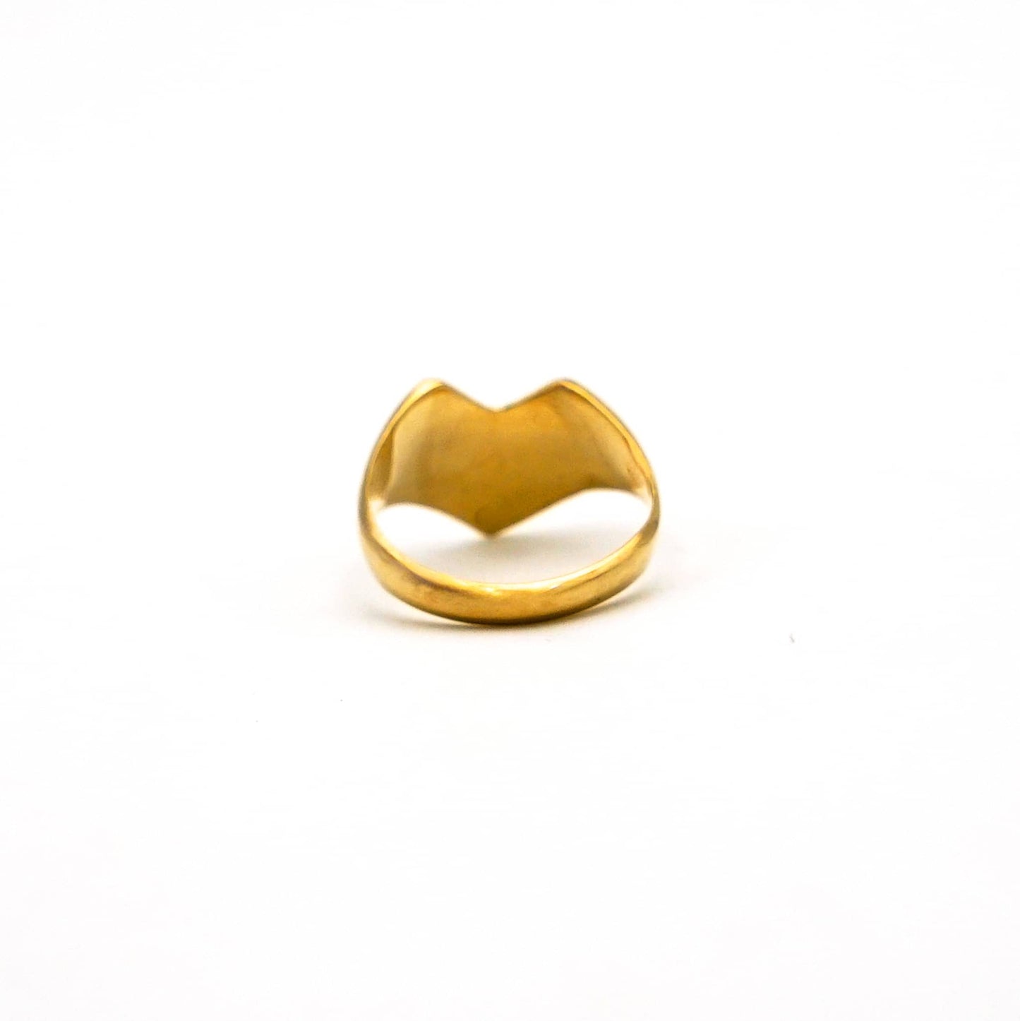 Mawi Love Golden Heart Shape Initial Ring