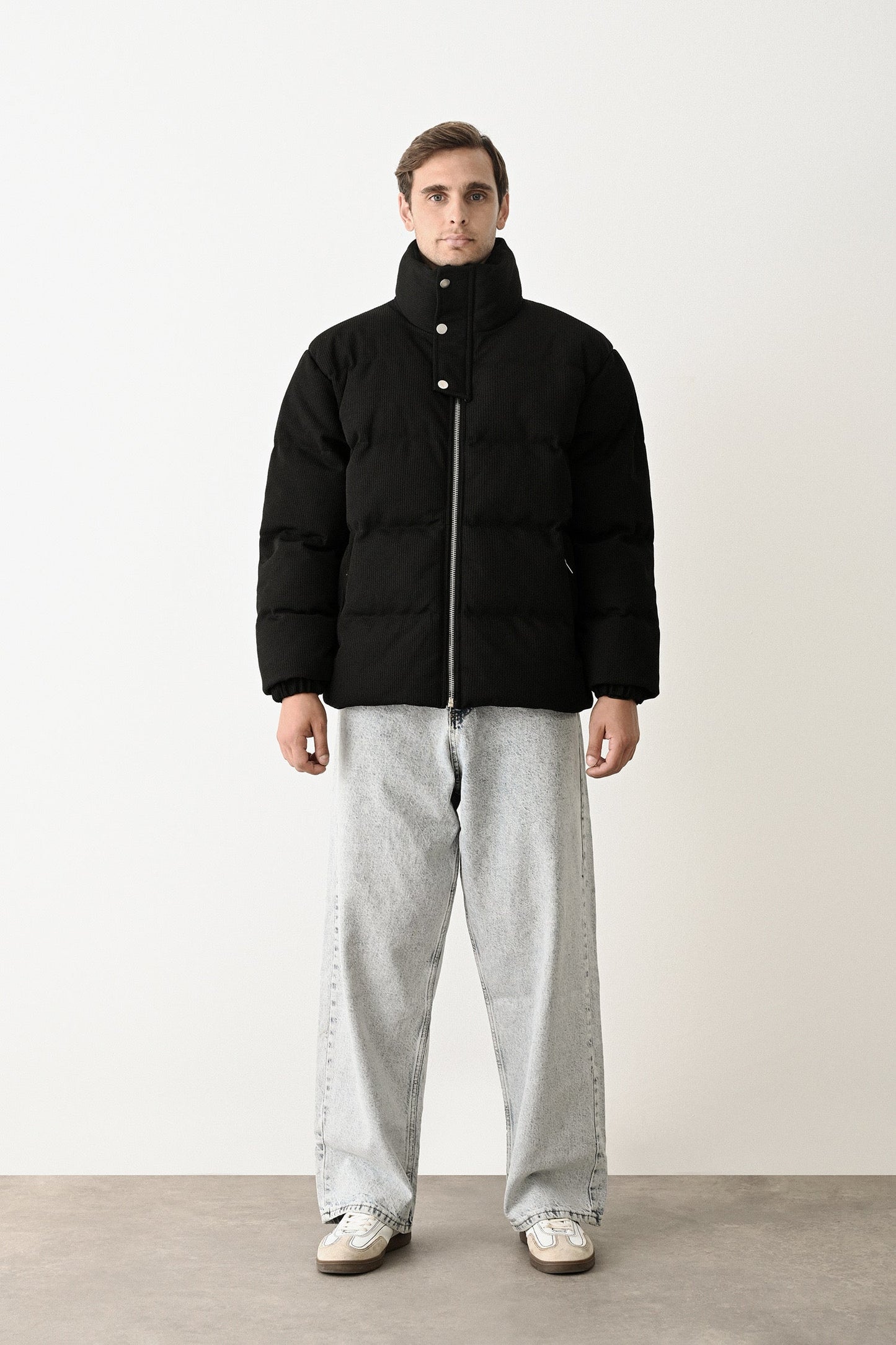 Black Quilted Winter Coat