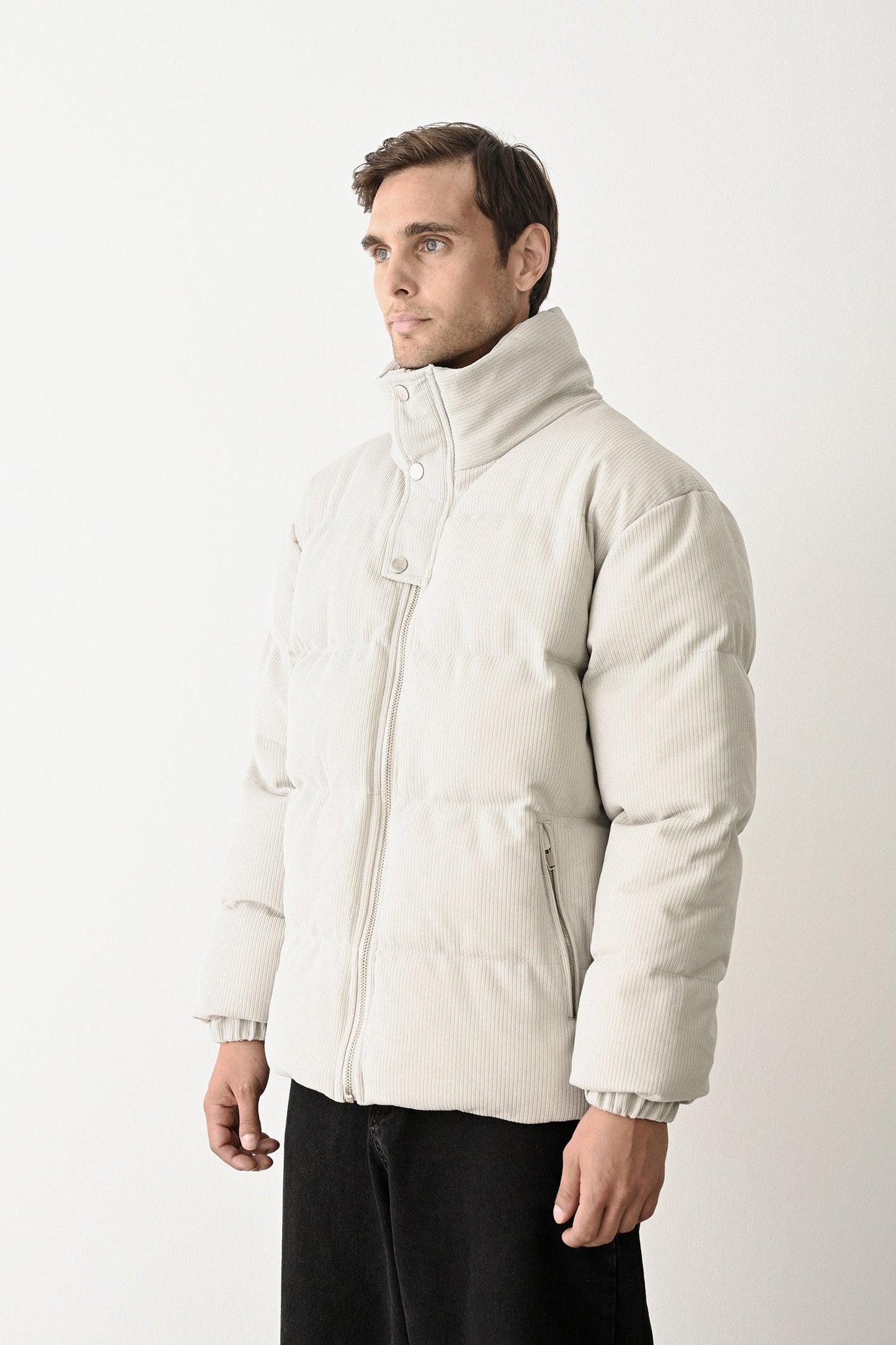 Black Quilted Winter Coat