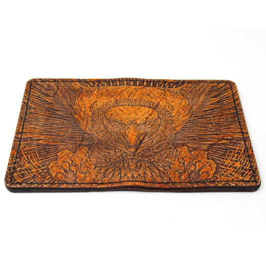Handcrafted Leather Original Mens Wallet - Diving Eagle