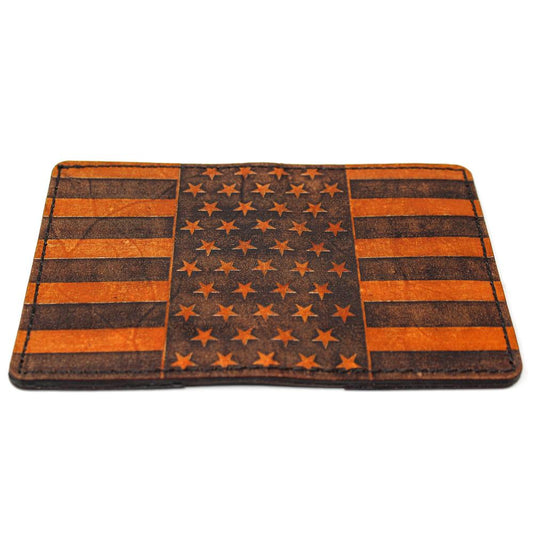 Handcrafted Leather Original Mens Wallet - Stars and Stripes