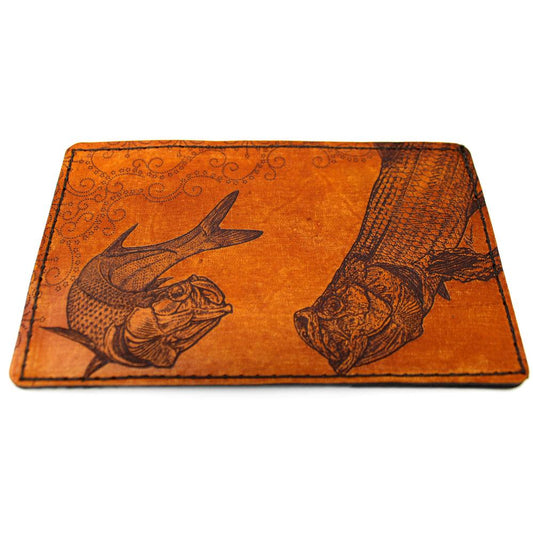 Handcrafted Leather Original Mens Wallet -  Twisting Tarpon