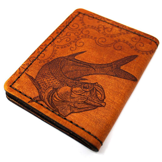 Handcrafted Leather Original Mens Wallet -  Twisting Tarpon