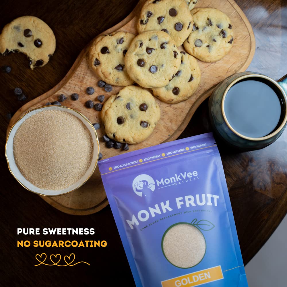 Monk Fruit Sugar - Golden, 100% Natural Sugar Replacement | MonkVee